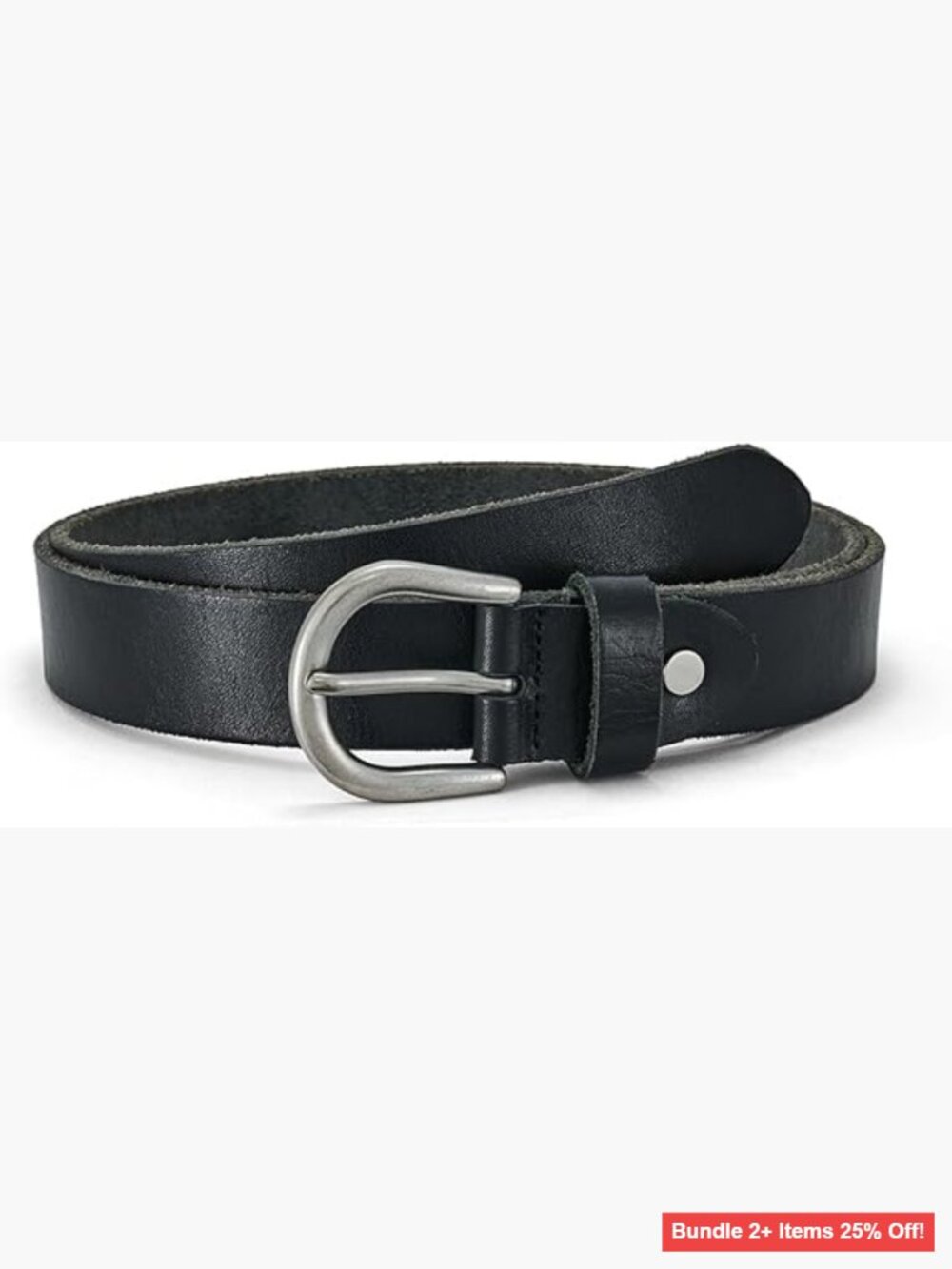 Full Grain Leather Belt for Women, 30mm Wide, Casual Work Pants